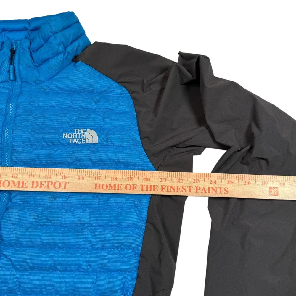 The North Face Verto Micro Jacket Mens Large 800 Down Hybrid Puffer Blue Gray